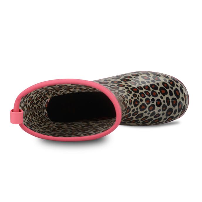 Puddle Jumpers Kids Welly Boot Natural Leopard Extra Image 4